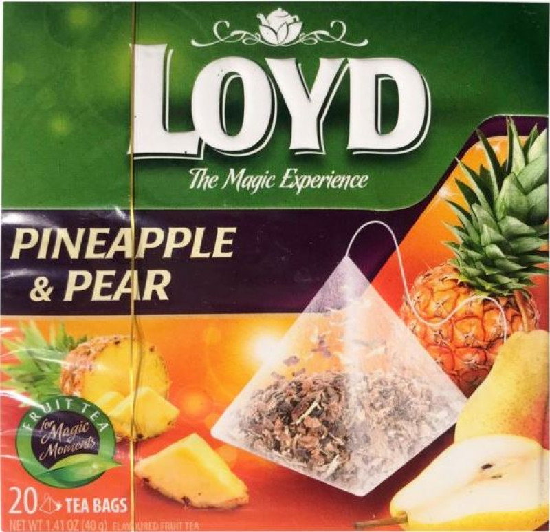 Tēja Loyd Pyramids ananāsu un bumbieru 20x2g (06.2027) Ukraina