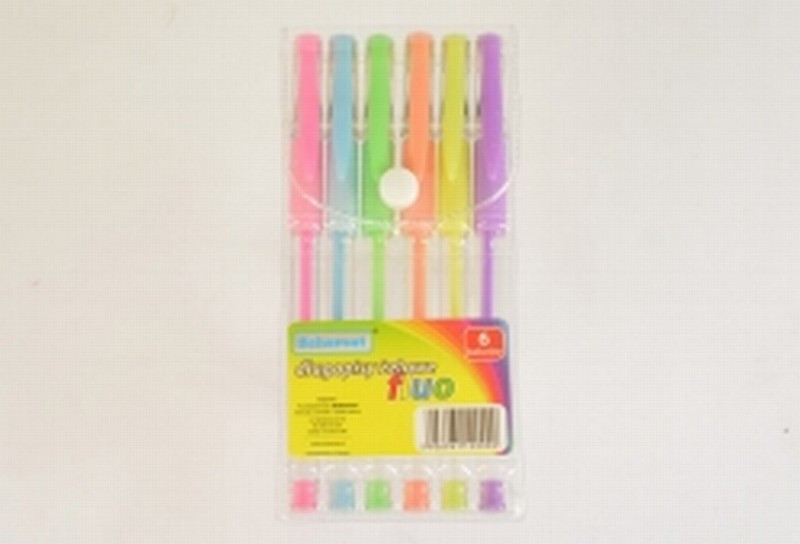 Pildspalvas želejas FLUO 6gb komplekts Polija