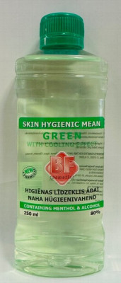 Kosmētiskais spirts 80% GREEN 250ml (02.2027) Polija
