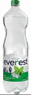 Dzeramais ūdens Gutta Everests ar piparmētru gāzēts 1.5L 1/6 (12.02.27) DEP maksa 0.10 eiro Latvija
