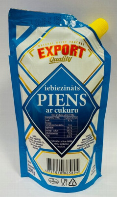 Iebiezināts piens Export ar cukuru STĀVPAKA 290g (19.08.2027) Ukraina