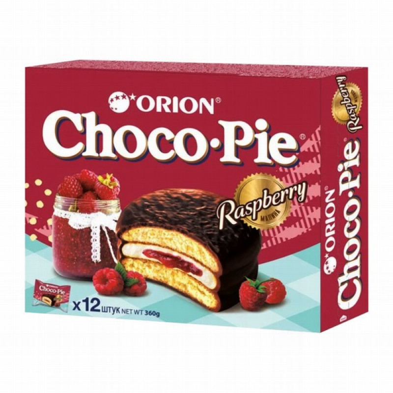 Cepumi Orion Choco Pie Raspberry 360g (09.09.27) Krievija