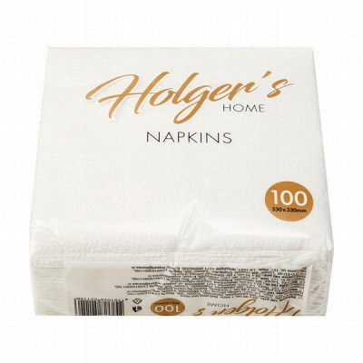 Salvetes Holger's baltas 33x33 100gb 1slānis Latvija