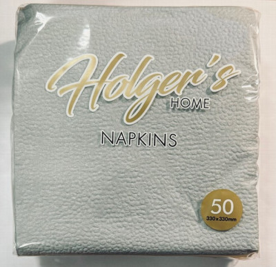 Salvetes Holger's Pelēkas 33x33 50gb 1-kārtu