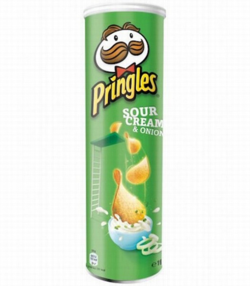 Čipsi Pringles ar Krējuma- sīpolu garšu 165g 1/18 (06.09.27) Polija