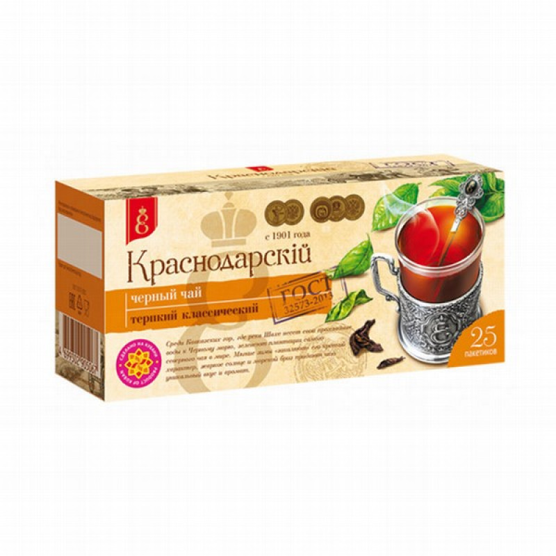 Tēja Krasnodarskij Melnā 2g*25 1/15 (01.12.27) Krievija