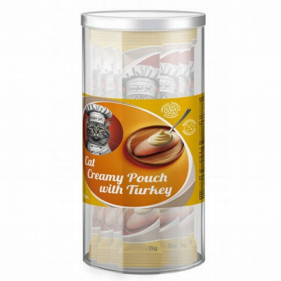 Kaķu Krēms kārums Perfect Cat ar tītaru un vistu 15g*30gb (11.27) Latvija