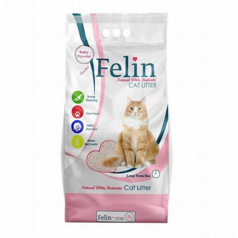 Smiltis kaķu tualetei Felin baby powder 5L 4.5kg Spānija