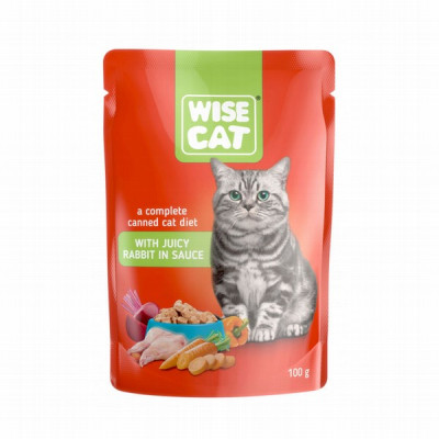 Kaķu konservi Wise Cat ar truša gaļu 100g 1/24 (07.07.27)  Ukraina