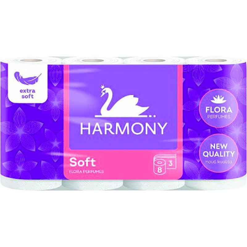 Tualetes papīrs Harmony Soft Flora 3-kārtu 8gb (1gb 0.26€) 1/7 Slovākija