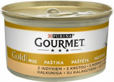 Kaķu konservi Gourmet Gold ar tītara pastēti 85g (06.2028) Francija