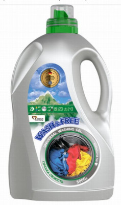 Veļas mazgāšanas līdzeklis universāls Wash&free kalnu svaigums 5L (21.05.29) Vācija