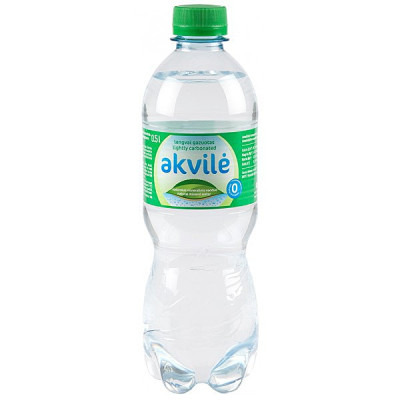 Minerālūdens Akvile viegli gāzēts 0.5L DEPOZĪTS 0.10eur 1/12 (16.04.28) Lietuva