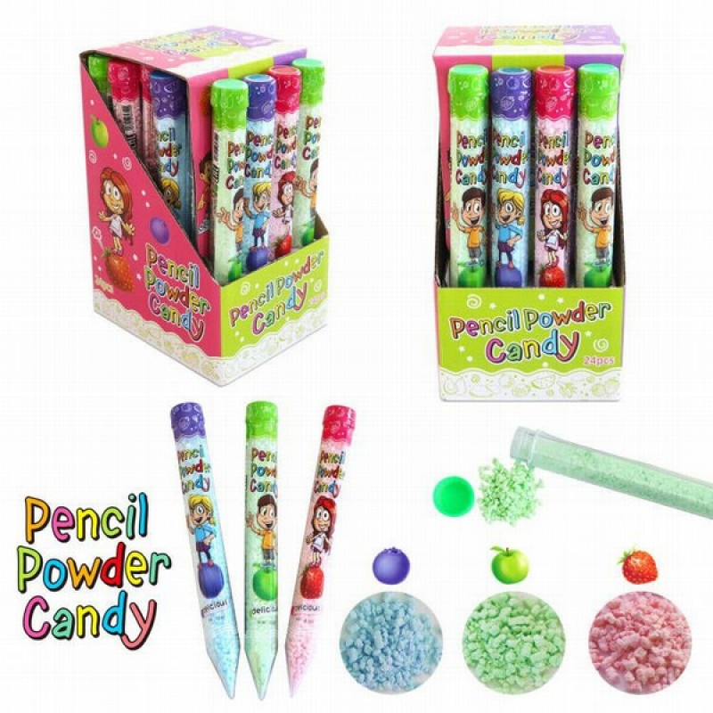 Dražejas Pencil powder candy 12g*24gb (01.08.2027) Ķīna