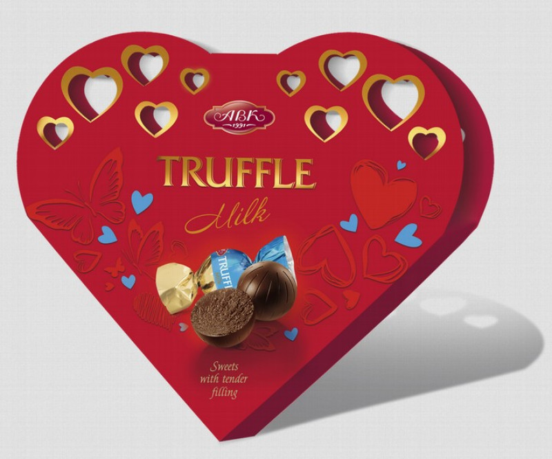 Konfekšu kaste Truffle milk AVK Sirds 100g (22.03.27) Ukraina