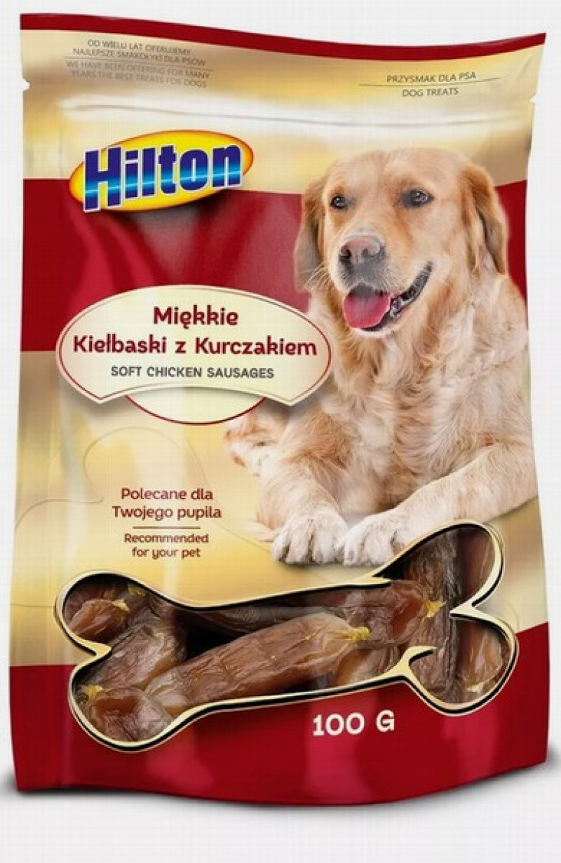Suņu košļājamie Kociņi Hilton SOFT vista Sausage 100g (16.03.27) Polija