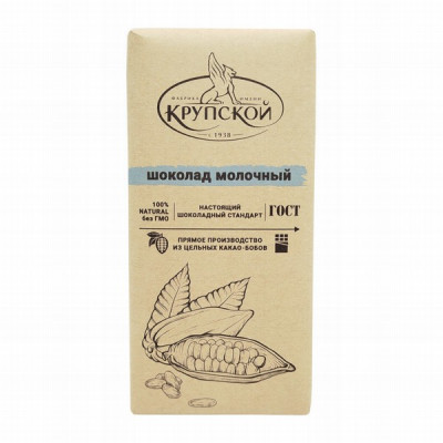 Šokolāde Krupskoj Gost Piena 100% 85g 1/14 (19.01.2026) Krievija