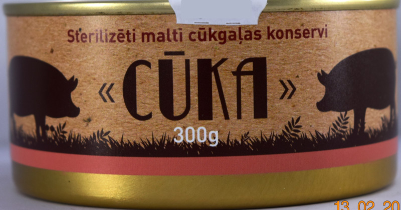 Cūkgaļas malta sterilizēta (ar attaisāmo) 300g Švēde (07.07.29)  Latvija