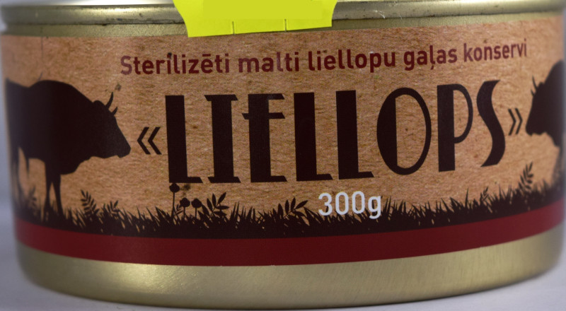 Liellopu gaļa malta sterilizēta 300g Švēde (ar attaisāmo) (06.12.28) Latvija