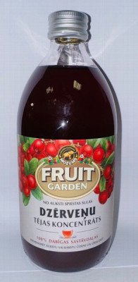 Tējas koncentrāts Fruit Garden Dzērveņu 520ml (01.01.27) Eiropas Savienība