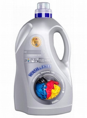 Veļas mazgāšanas līdzeklis šķidrums universāls Wash&Free 5L (14.04.29) Ukraina