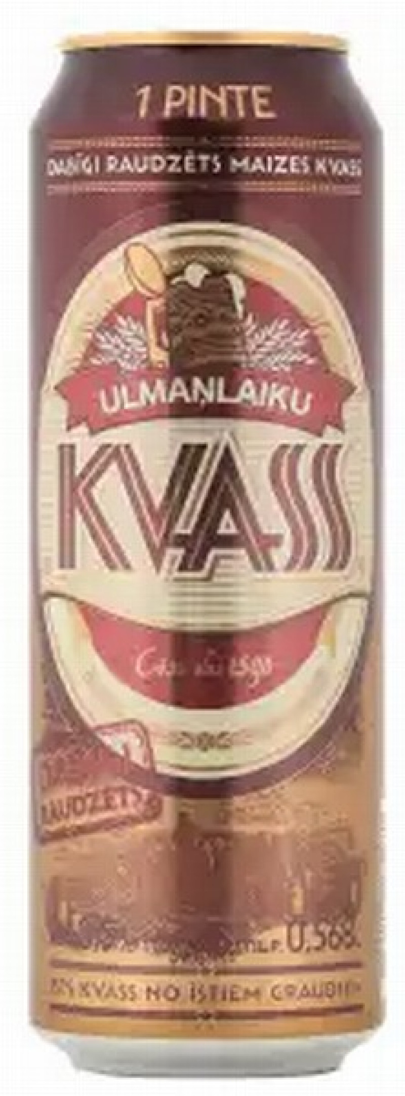 Kvass Ulmaņlaiku 0.568L DEPOZĪTS 0.10 eiro 1/6 (13.04.27) Lietuva