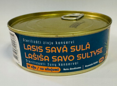 Lasis savā sulā ar eļļu 240g SGK (ar attaisāmo) (17.02.2028) Latvija