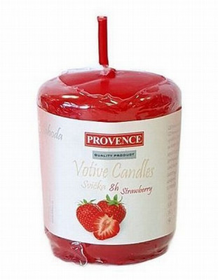 Svece Smaržīga 5cm Zemene Provence 1/16 Čehija