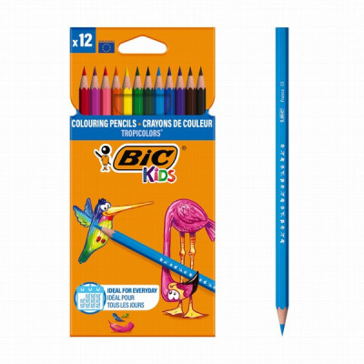 Zīmuļi krāsainie BiC 12gb Francija