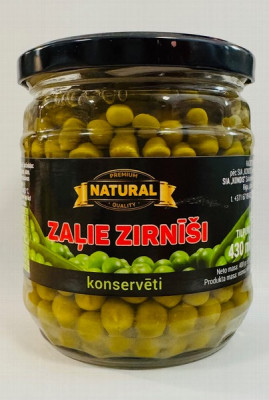 Zaļie zirnīši Natural 430ml 1/8 (016.06.28) Moldova