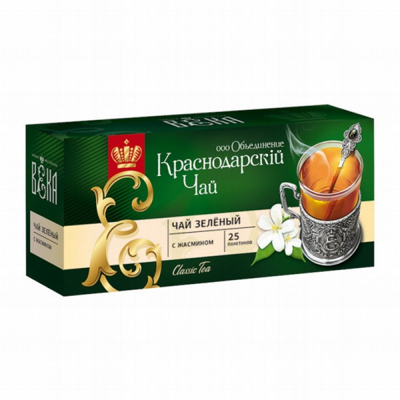 Tēja Krasnodarskij Zaļā Zasmin 2g*25 1/15 (22.09.27) Krievija