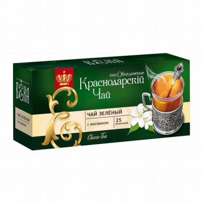 Tēja Krasnodarskij Zaļā Zasmin 2g*25 1/15 (22.09.27) Krievija