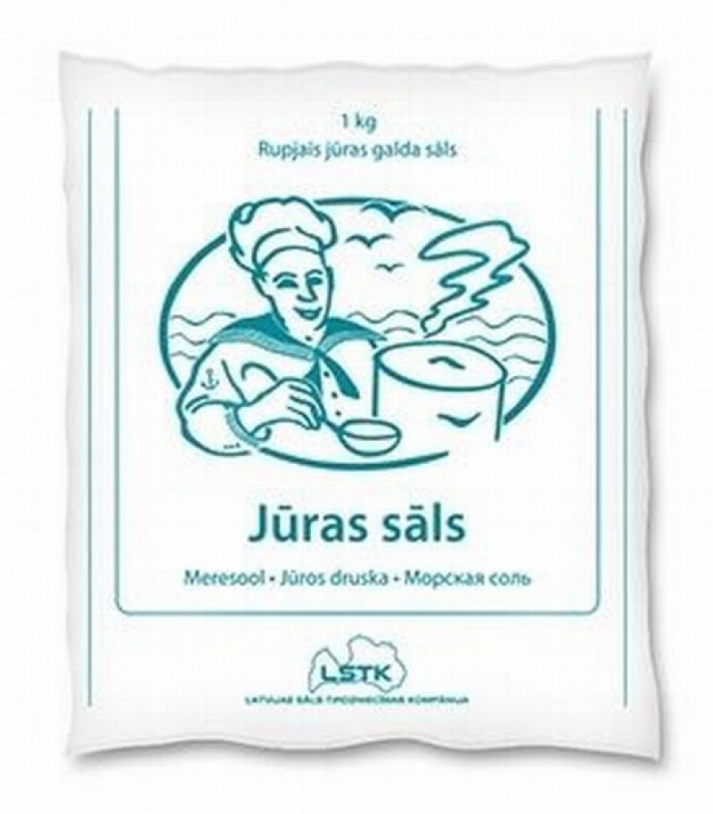 Sāls rupjais jūras 1kg Pavāriņš Latvija
