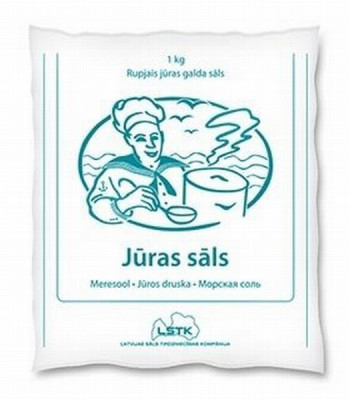 Sāls rupjais jūras 1kg Pavāriņš Latvija