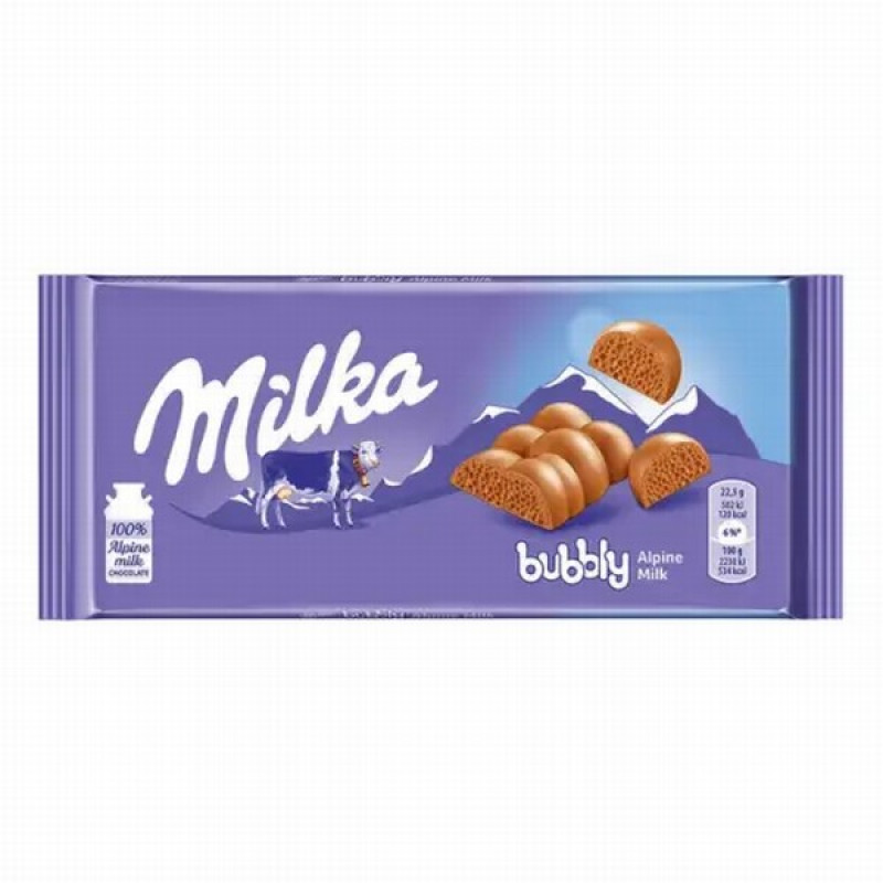 Šokolāde Milka Bubbly piena 90g 1/15 (27.03.27) Vācija