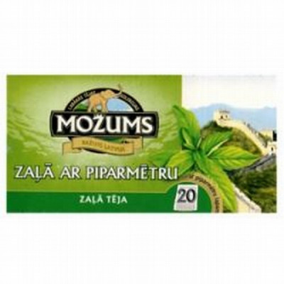 Tēja Možums zaļā ar piparmētru 20x1.5g 1/12 (11.28) Latvija