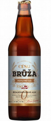 Alus BEZALKOHOLISKAIS Cēsu Brūža nefiltrētais 0% 0.5L DEPOZĪTS 0.10eur 1/20 (10.04.27) Latvija 