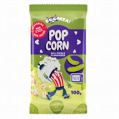 Popkorns BOOMZA! Ar marinēta gurķa garšu 100g (08.03.28) Ukraina