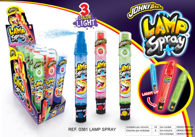 Šķidrā konfekte- sprejs ar lukturīti Johny Bee Lamp Candy 28ml 1/18 (25.05.28) Ķīna