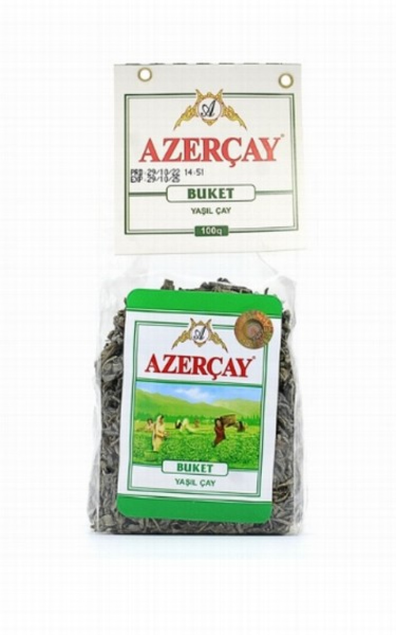  AZERCAY Buket zaļa tēja 100g 1/48 (12.07.2027) Krievija