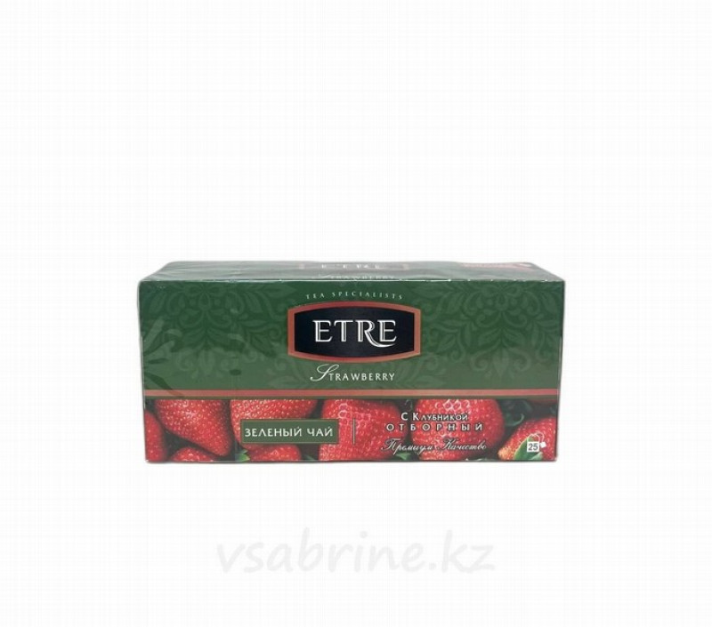 Tēja ETRE zaļlas tēja ar zemeņu 25*50g  (10.2026)