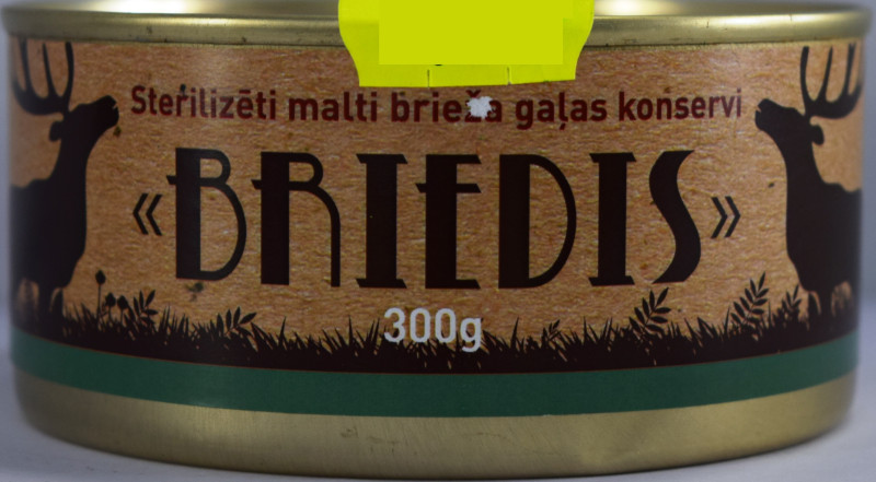 Briežu gaļa malta sterilizēta 300g Švēde 1/48 (19.09.2028) Latvija