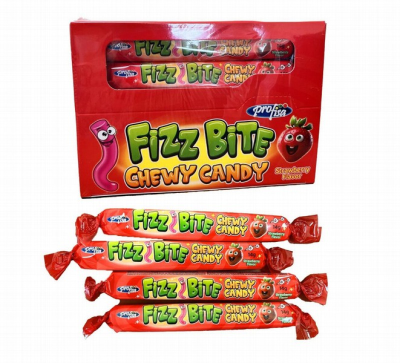 Mīkstā īriss uz kociņa Fizz Bite Strawberry/Blueberry super tattoo 50gb*11.2g (01.11.2028) Brazīlija