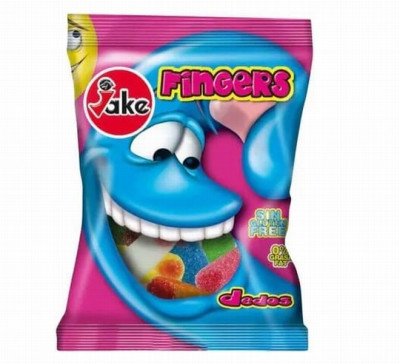 Želejkonfektes Jake Jellymania Sour fingers 100g (05.27) Spānija