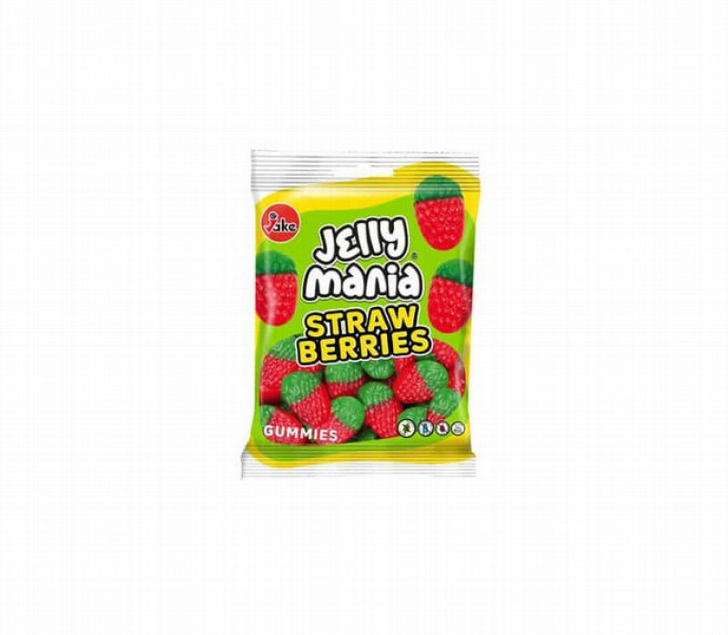 Želejkonfektes Jake Jellymania Wild Strawberries Oiled 100g(31.03.27) Spānija