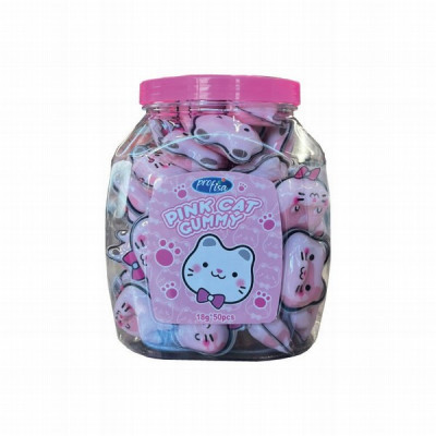 Želejkonfektes Pink Cat Gummy 18g*50gb (17.12.27) Ķīna