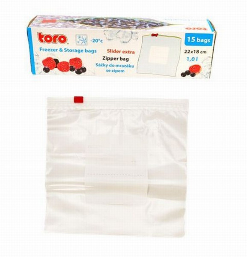 Maisiņi sasaldēšanai Toro zip 1L/15gb 
