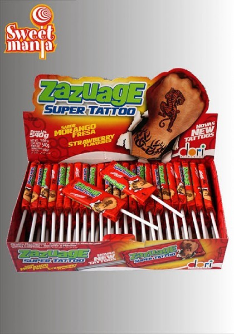 Mīkstā īriss uz kociņa Zazuage Strawberry super tattoo 50gb*11.2g (19.02.27) Brazīlija