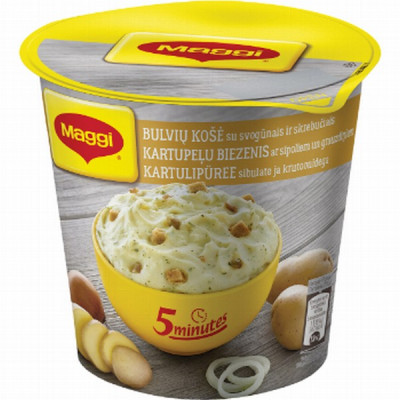 Kartupeļu biezputra Maggi ar sīpoliem un grauzdiņiem traukā 59g (03.27) Polija