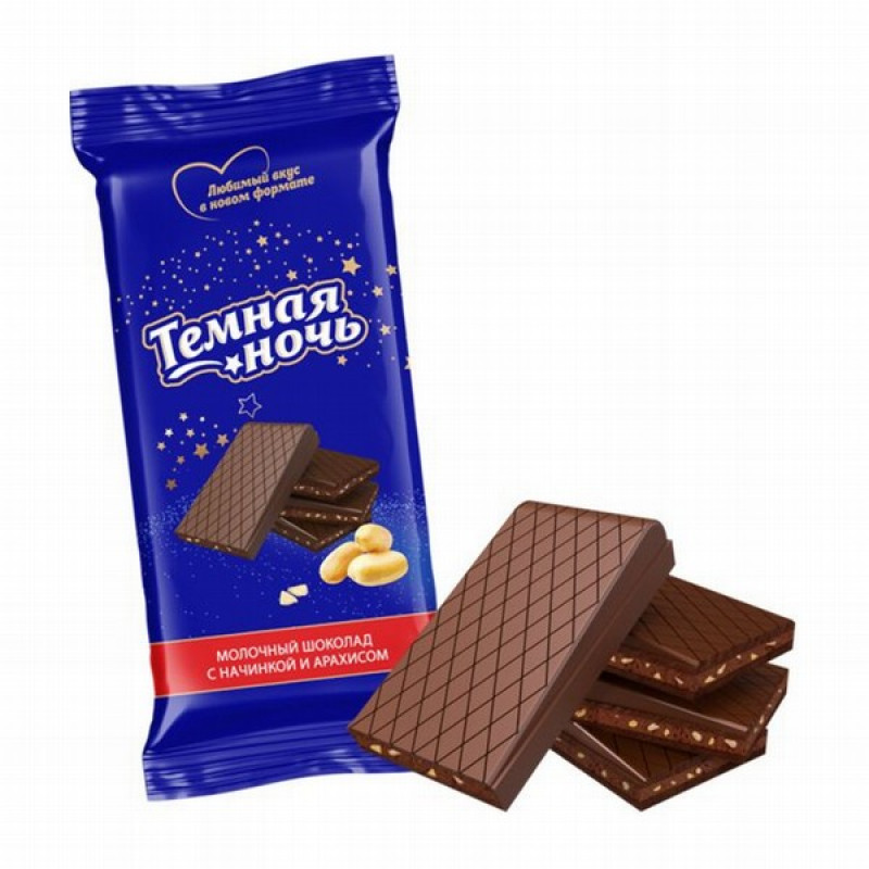 Šokolāde Tjomnaja noč arahis 80g (30.11.26) Krievija LABA CENA